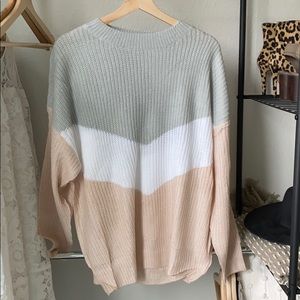 Cozy color block sweater